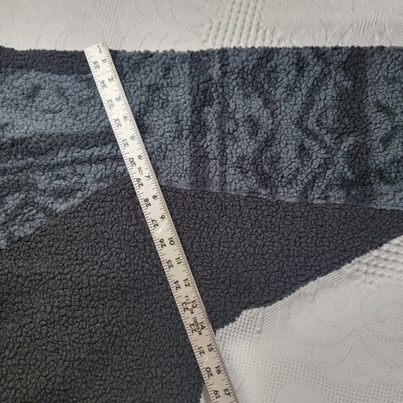 Reebok Core 10 Hoodie drop shoulder dolman half zip pockets sherpa grey blk 2XL - Picture 5 of 16